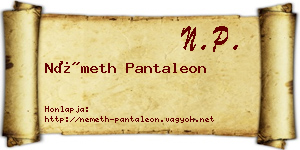 Németh Pantaleon névjegykártya